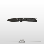 Benchmade Benchmade Mini Bugout Black CF-Elite Handle w/Black DLC Coated Blade — left side view | Rhino Arms Bloemfontein